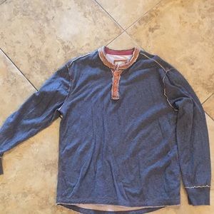 Men’s L Carbon 2 Cobalt Kinetic Henley Long Sleeve